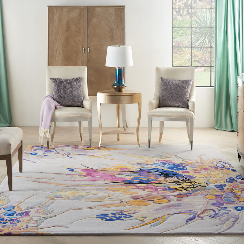 Wrought Studio Alvar Abstract Multicolor Area Rug Wayfair